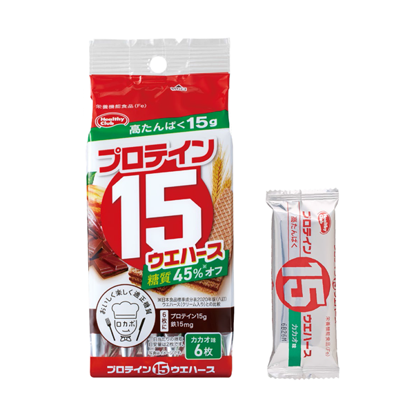 プロテイン15ウエハース カカオ味