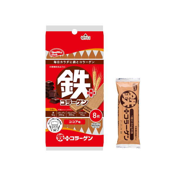 8枚 鉄プラスコラーゲンウエハース